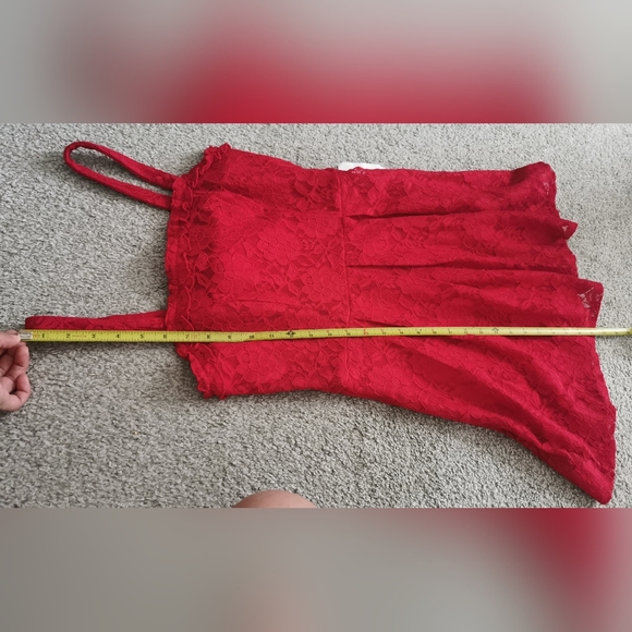 NWT Speechless Red lined lace dress size S new - Picture 4 of 5